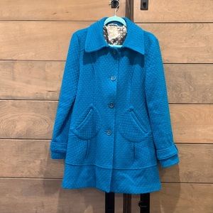 Tulle Turquoise Pea Coat